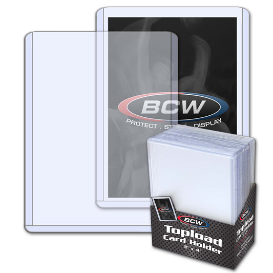 BCW 3x4 Topload Card Holder - Standard Pack of 25