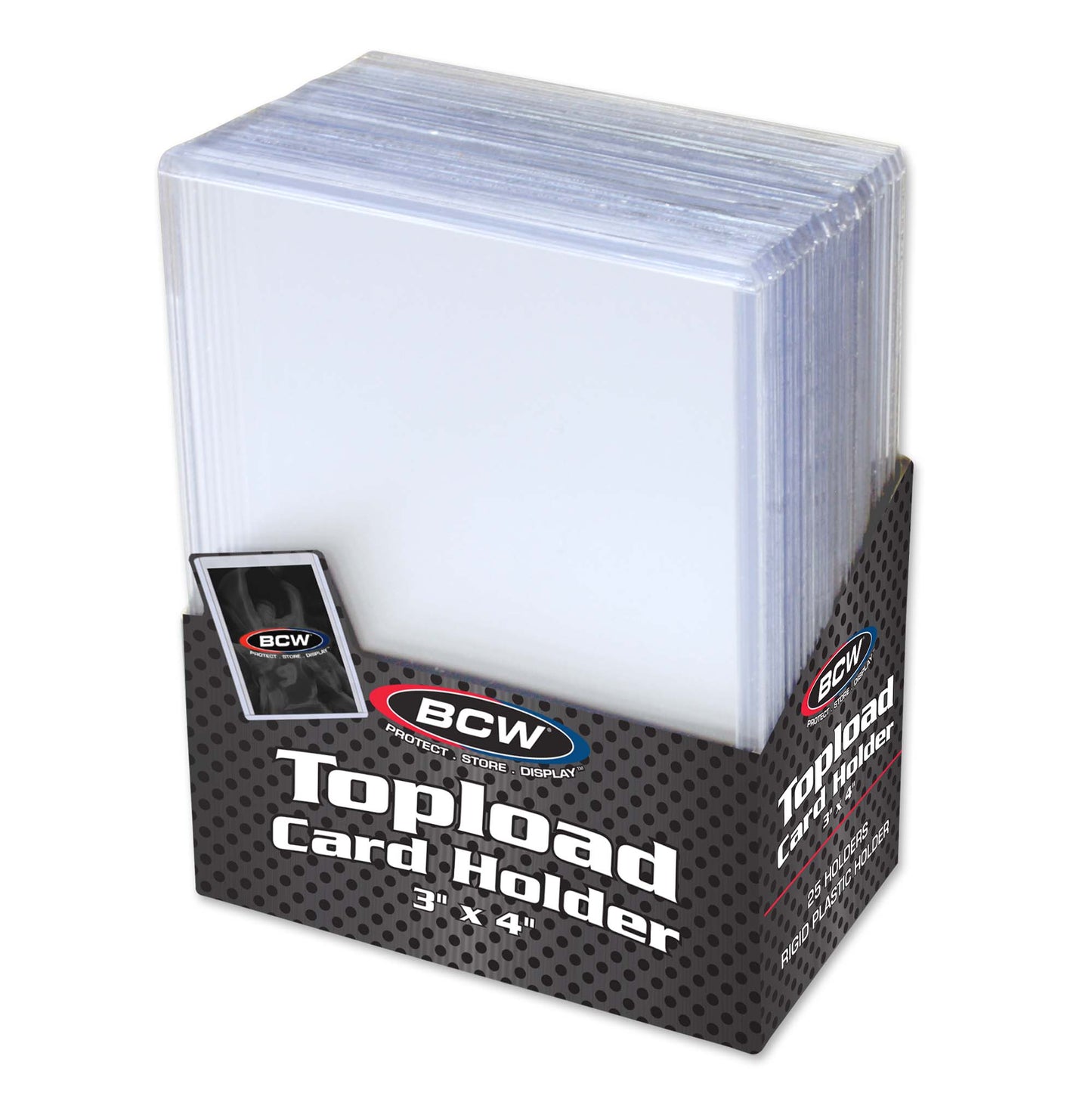 BCW 3x4 Topload Card Holder - Standard Pack of 25